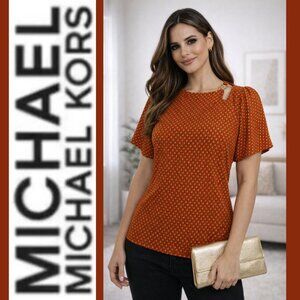 Michael Michael Kors with Gold Logo Charm Shoulder (Size XS)